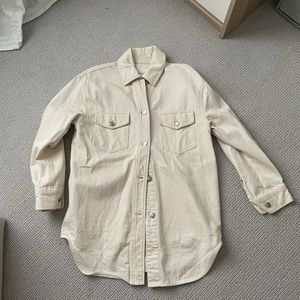 Aritzia Ganna shirt jacket denim